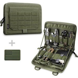 Tactical Folding Admin Pouch, Molle Tool Bag of Laser-Cut Design, Medical Bag